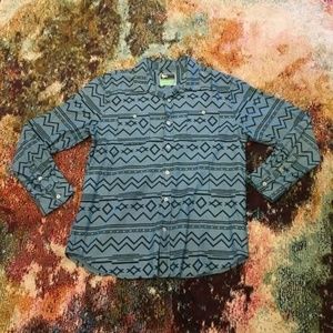 Mens XL Tribal Button Down Shirt